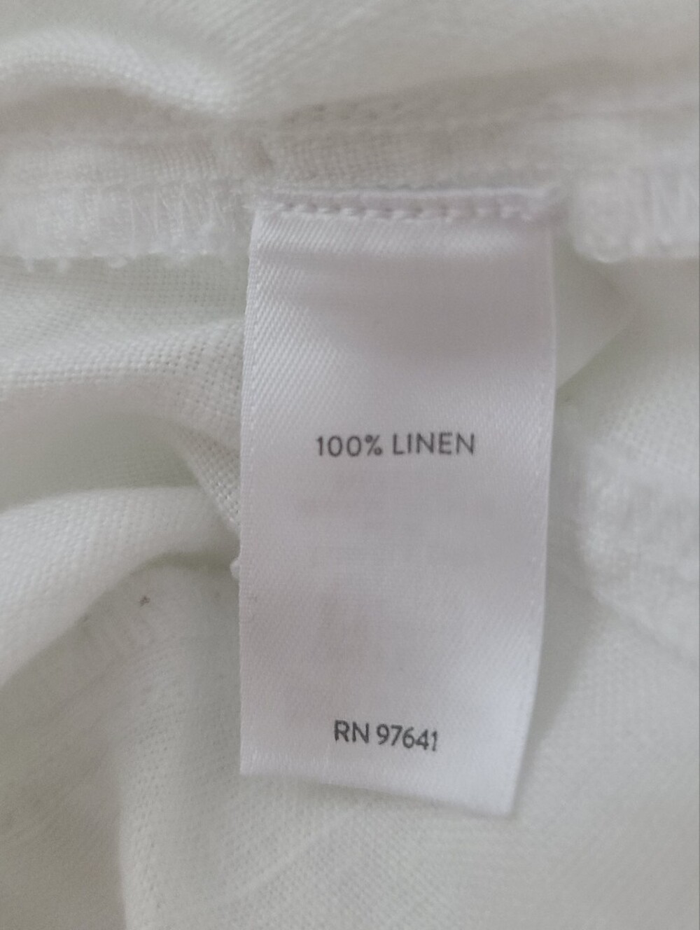 Purejill Sz XL Petite White Linen Cropped Drawstring Elastic Pull On Waist Pant - Picture 6 of 6